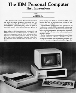 IBMs first personal computer